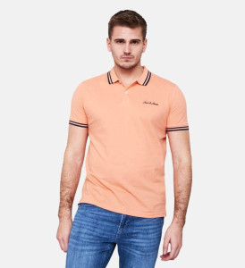 Поло JJNERY POLO12200511-Shell Coral-Fit:Standard Jack&Jones L Кораловий 12200511-SHELL CORAL-FIT: