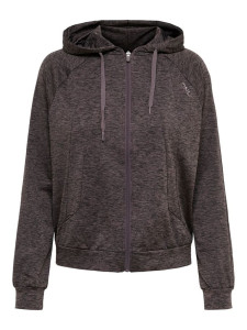 Толстовка ONPNASHA LS HOOD ZIP BRUSH SWEAT 15236667-Sparrow-Detail:w. Melange Only Play M Темно-кори 15236667-SPARROW-DETAIL:W
