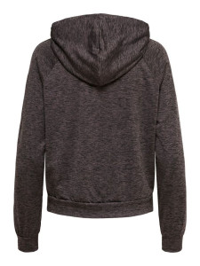 Толстовка ONPNASHA LS HOOD ZIP BRUSH SWEAT 15236667-Sparrow-Detail:w. Melange Only Play M Темно-кори 15236667-SPARROW-DETAIL:W