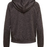 Толстовка ONPNASHA LS HOOD ZIP BRUSH SWEAT 15236667-Sparrow-Detail:w. Melange Only Play M Темно-кори 15236667-SPARROW-DETAIL:W