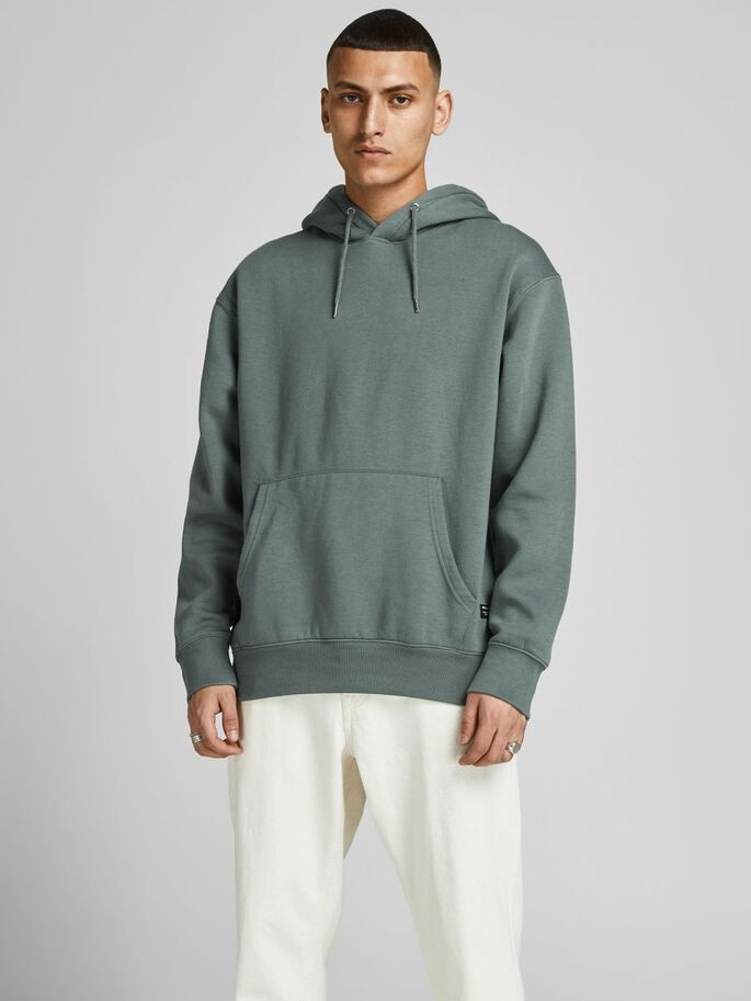 Толстовка JJESOFT SWEAT HOOD NOOS 12161145-Forest Night-Fit:Relaxed Jack&Jones L Зелений 12161145-Forest Night-Fit