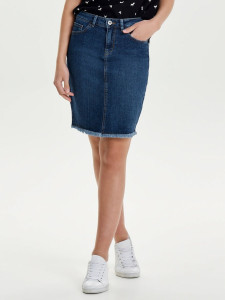 Спідниця ONLELIZA LIFE REG RAWEDGE SKIRT 08 NOOS 15159611 Medium Blue Denim ONLY 34 Синій 15159611MEDIUMBLUEDEN