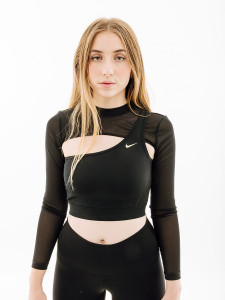 Топ з довгим рукавом Nike LS TOP CROPPED NVT FB5683-010