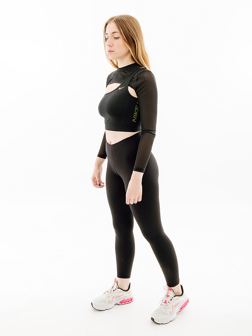 Топ з довгим рукавом Nike LS TOP CROPPED NVT FB5683-010