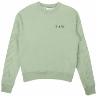 Кофта Off-White Logo Crewneck Sweatshirt 'Jadeite/Black' OMBA025R21FLE002501