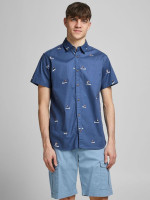 Сорочка JORPLAYA SHIRT SS 12187953 Ensign Blue Jack&Jones L Синій 12187953EnsignBlue