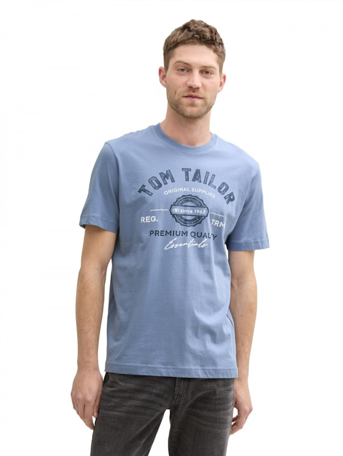 Футболка LOGO TEE MEN'S T-SHIRT 1037735-37533 Tom Tailor L Блакитний 1037735-37533