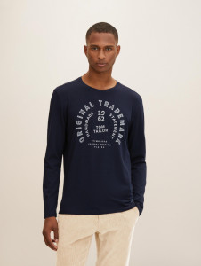 Футболка з довгим рукавом 1034513-10668 Tom Tailor L Темно-синій 1034513-10668