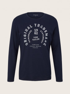 Футболка з довгим рукавом 1034513-10668 Tom Tailor L Темно-синій 1034513-10668