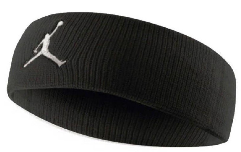 Пов'язка на голову Nike JORDAN JUMPMAN HEADBAND BLACK/WHITE OSFM чорний, білий OSFM (J.KN.00.010.OS) J.KN.00.010.OS