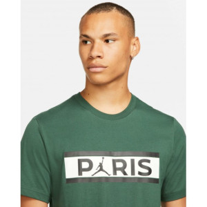 Футболка Jordan PSG зеленая принт DB6510-333