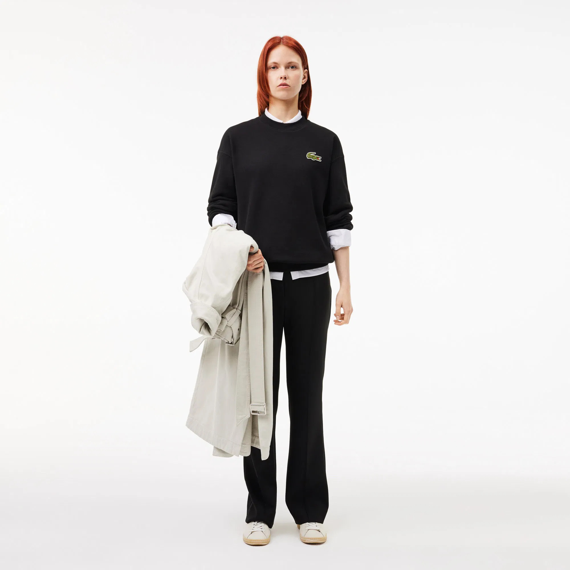 Світшот унісекс Lacoste Loose Fit Badge Black SH2741.031