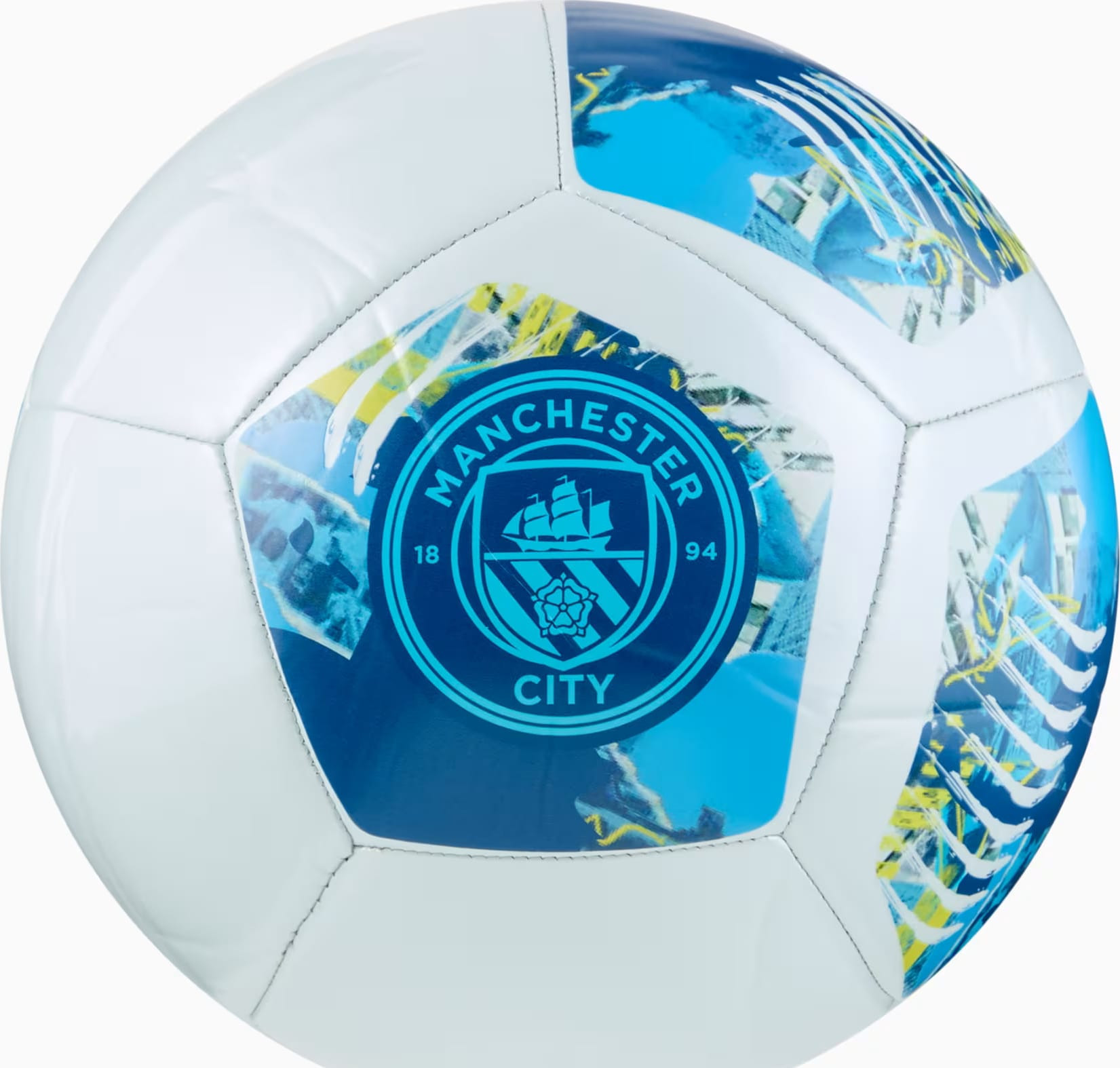 М'яч футбольний Puma MCFC ftblNRGY Ball білий, синій Уні 5 084546-75