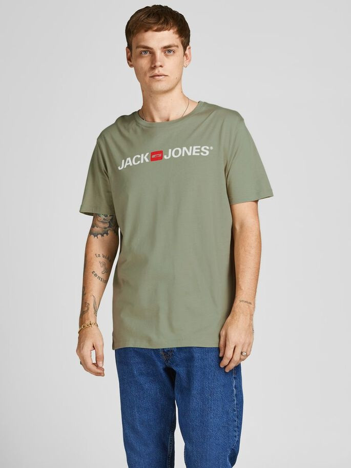 Футболка JJECORP LOGO TEE SS CREW NECK NOOS 12137126-Tea-Detail:SLIM FIT Jack&Jones XXL Зелений 12137126-TEA-DETAIL:SLIM