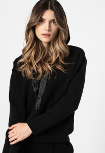 Толстовка ONLFANCY L/S HOOD SWT 15193315-Black ONLY L Чорний 15193315-BLACK