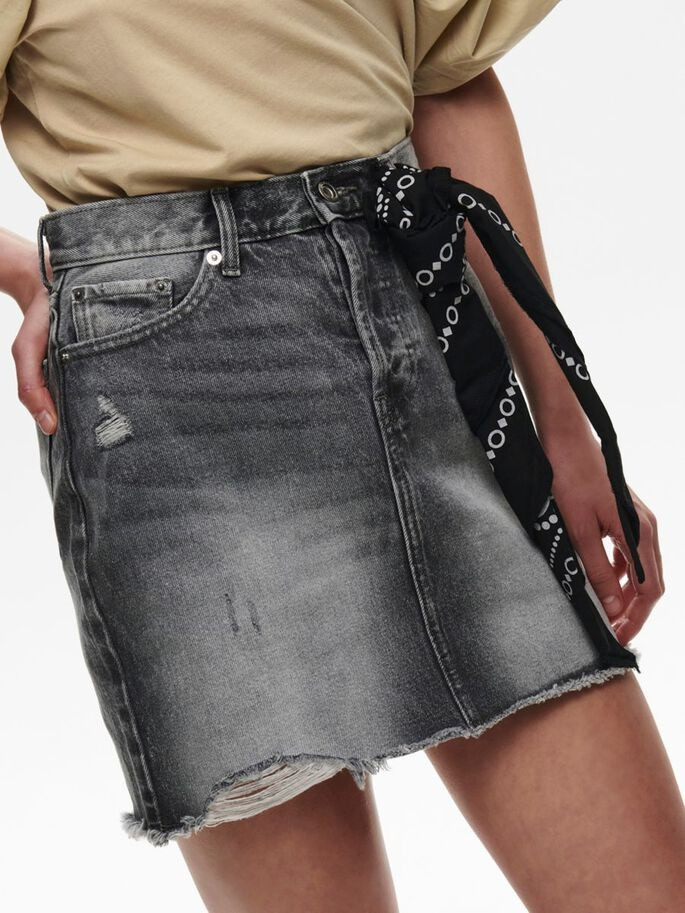 Спідниця ONLFINE HW LIFE DNM JNS SKIRT ADD 15227070 Grey Denim ONLY L Темно-сірий 15227070GreyDenim
