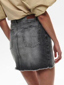 Спідниця ONLFINE HW LIFE DNM JNS SKIRT ADD 15227070 Grey Denim ONLY L Темно-сірий 15227070GREYDENIM
