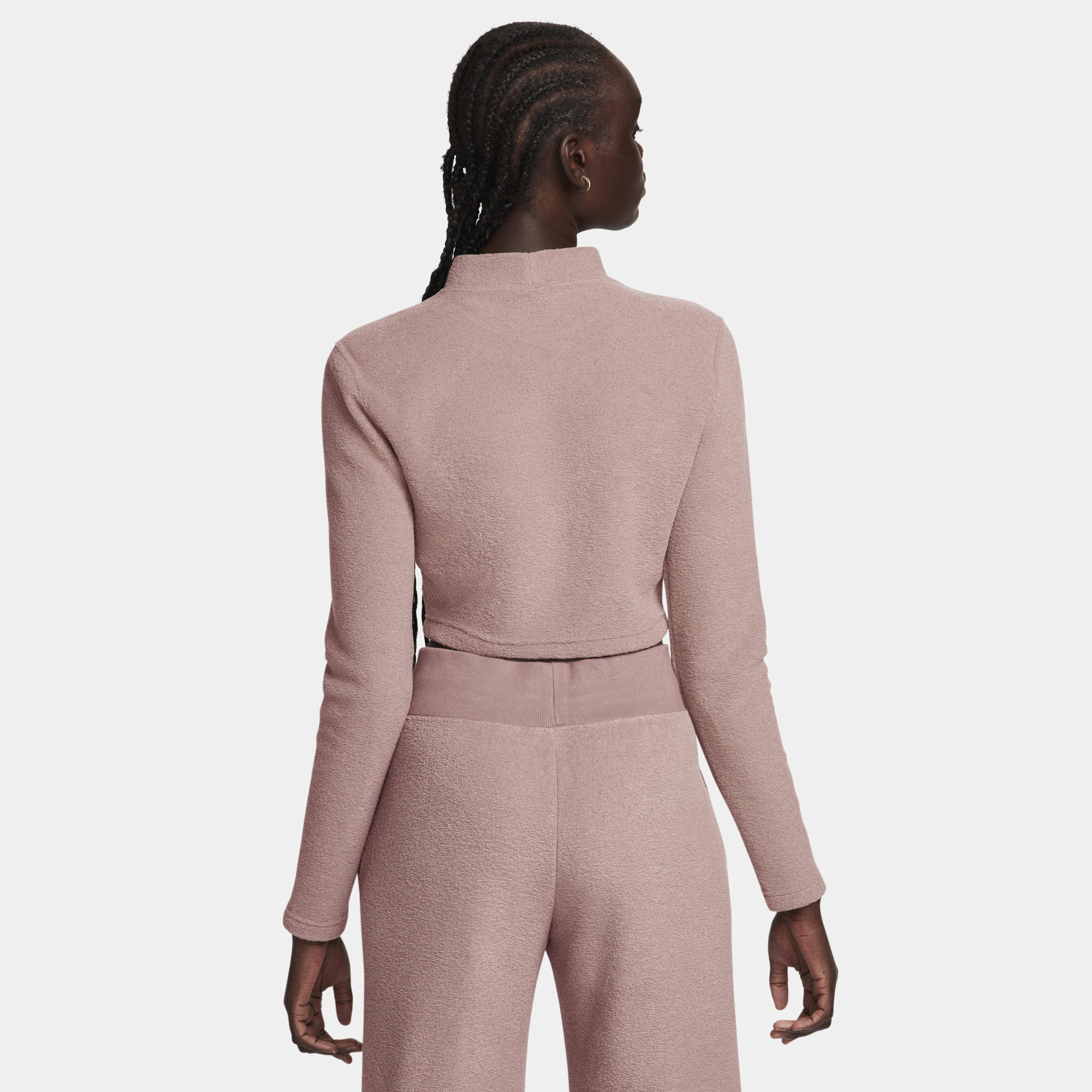 Лонгслів жіночий Nike Sportswear Phoenix Plush Bordo FN3619-208