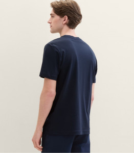 Футболка LOGO TEE MEN'S T-SHIRT 1037735ХХ10302 Tom Tailor L Темно-синій 1037735ХХ10302