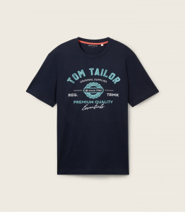 Футболка LOGO TEE MEN'S T-SHIRT 1037735ХХ10302 Tom Tailor L Темно-синій 1037735ХХ10302