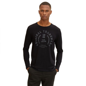 Футболка з довгим рукавом 1034513-29999 Tom Tailor L Чорний 1034513-29999