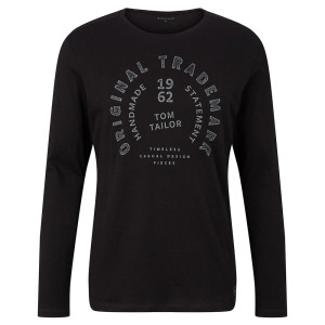 Футболка з довгим рукавом 1034513-29999 Tom Tailor L Чорний 1034513-29999