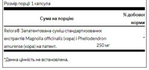 Таблетки Relora 250mg - 90 caps 2022-10-2028