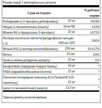 Капсули B-Complex High Bioavailability - 60veg caps 100-55-1713208-20