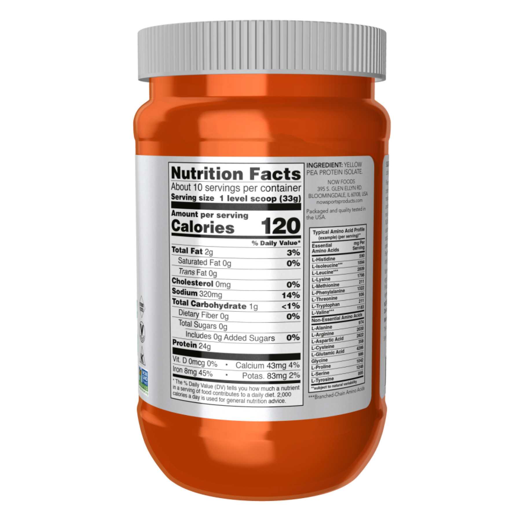 Порошок Pea Protein - 340g Unflavored 2022-10-2588