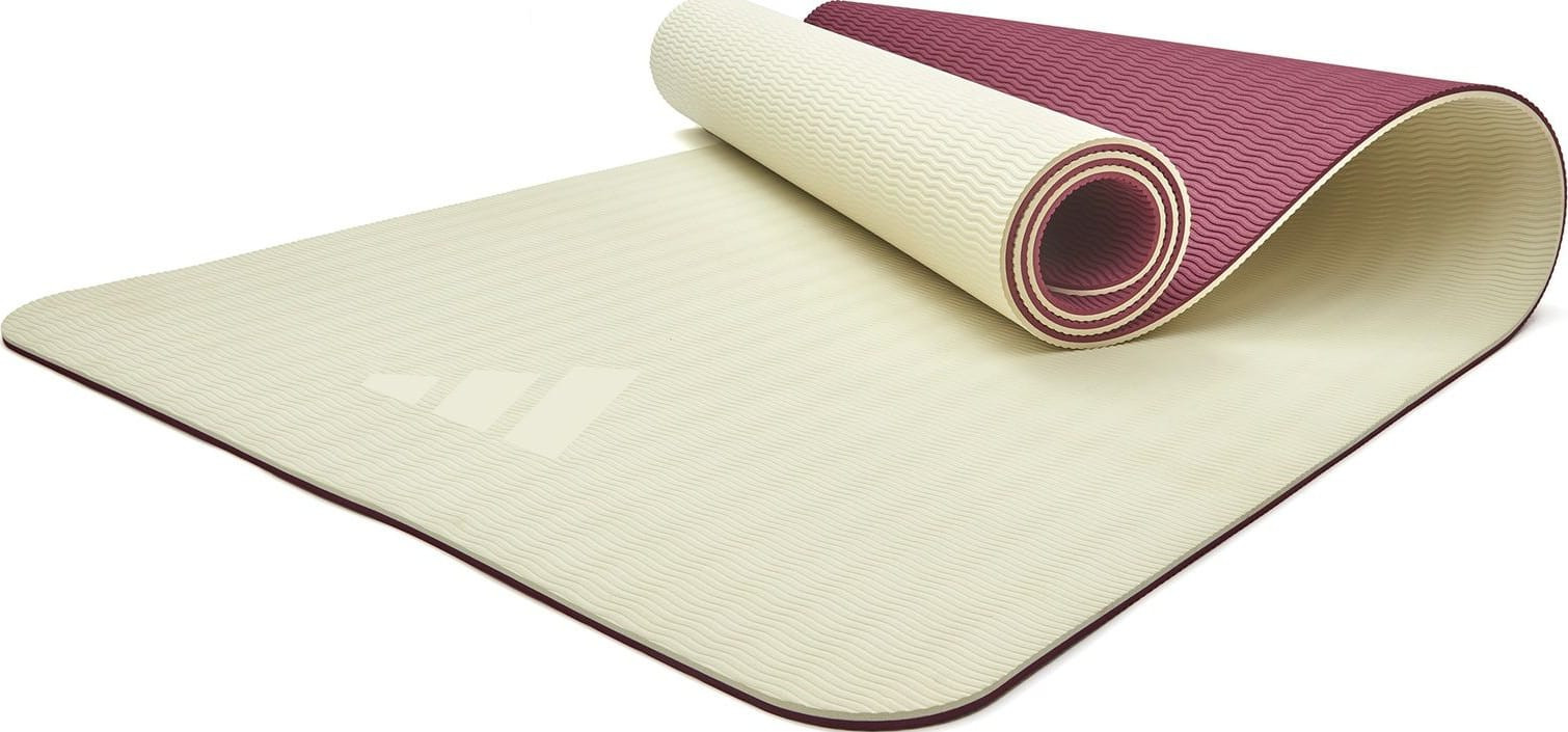 Килимок для йоги Adidas Double Sided Yoga Mat бежевий, темно-рожевий Уні 176 х 61 х 0,6 см ADYG-10400WP-NL