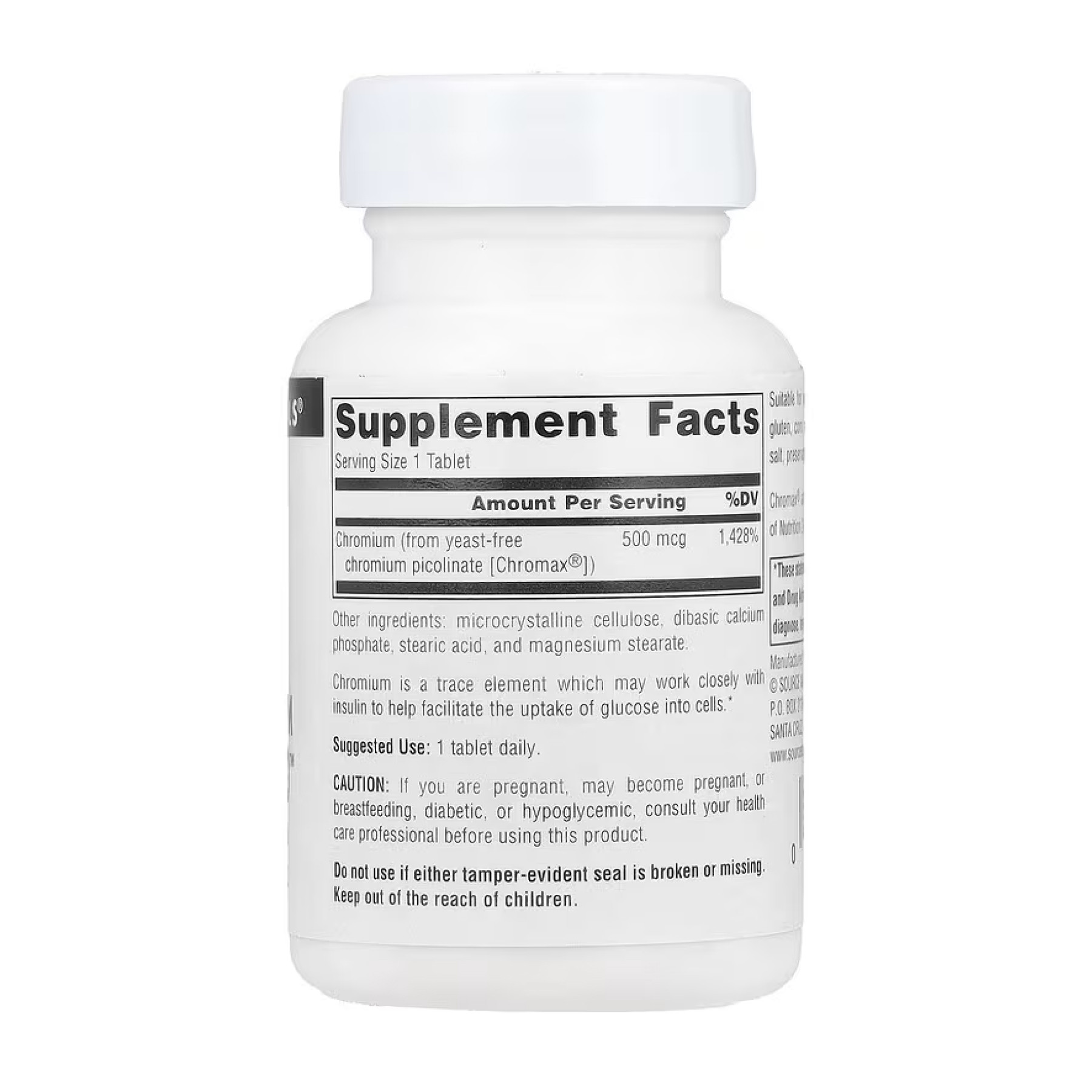 Таблетки Source Naturals Ultra Chromium Picolinate 500™ 500 mcg - 60 tabs 2023-10-5116