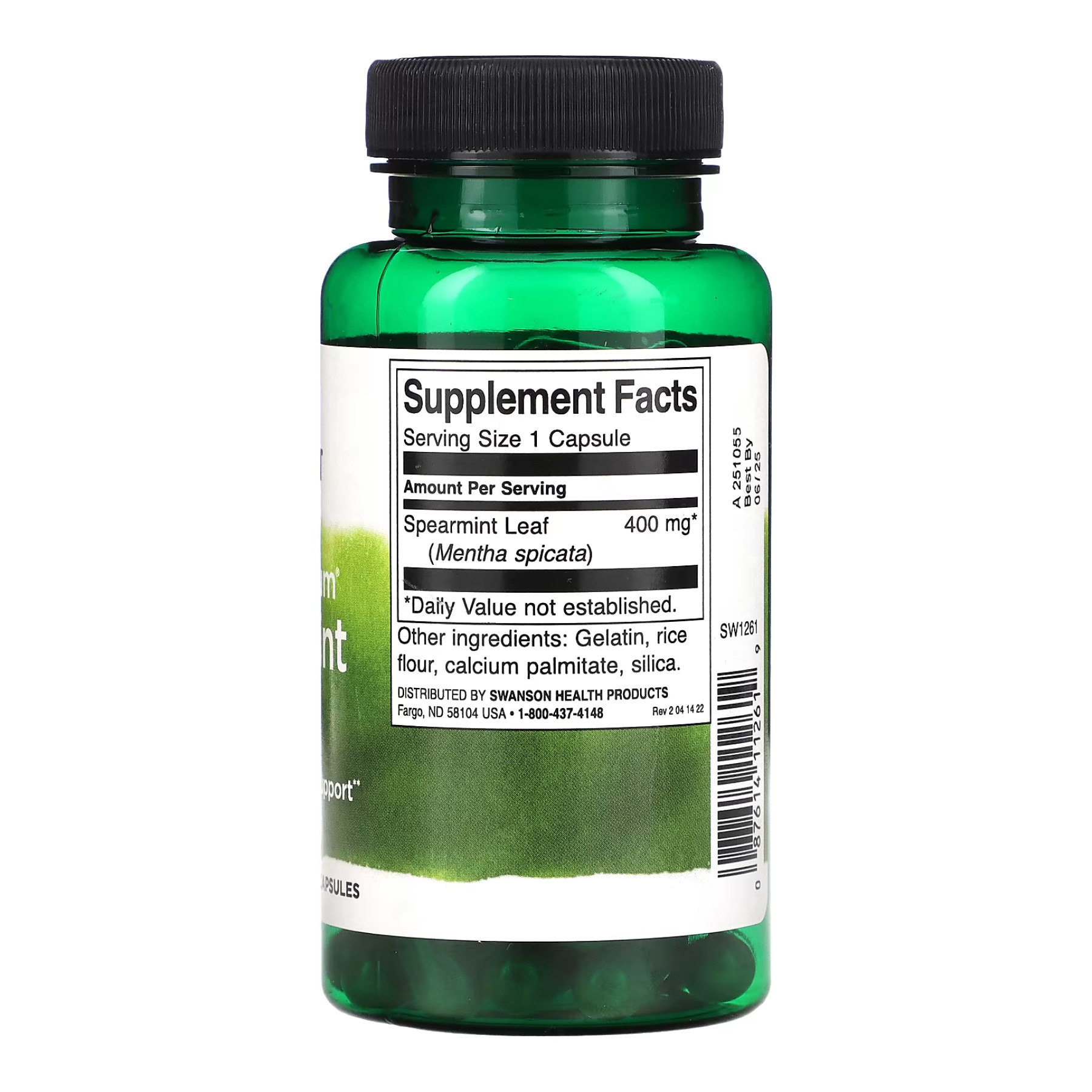 Капсули Swanson Full Spectrum Spearmint Leaf 400mg - 60 caps 2023-10-4065
