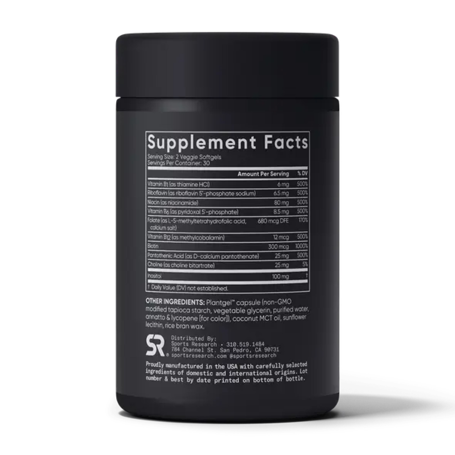 Софт гелеві капсули Sport Research Vitamin B-Complex - 60 softgels 2023-10-4011