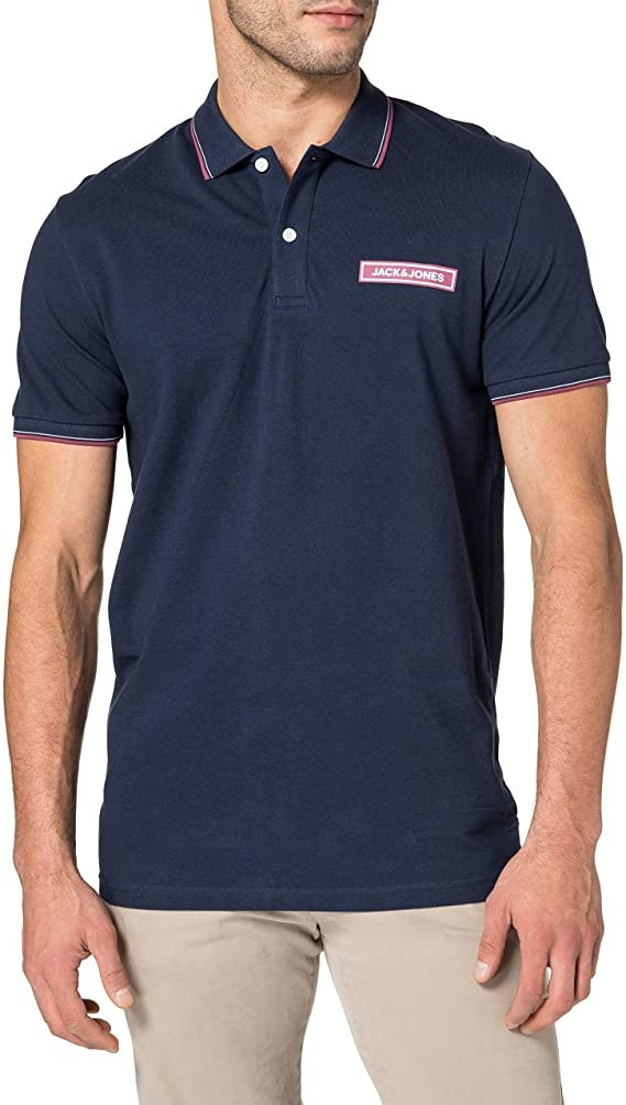 Поло JORLONDONS POLO SS UK 12186392 Navy Blazer Jack&Jones L Темно-синій 12186392NavyBlazer