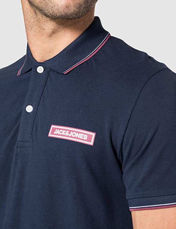 Поло JORLONDONS POLO SS UK 12186392 Navy Blazer Jack&Jones L Темно-синій 12186392NavyBlazer