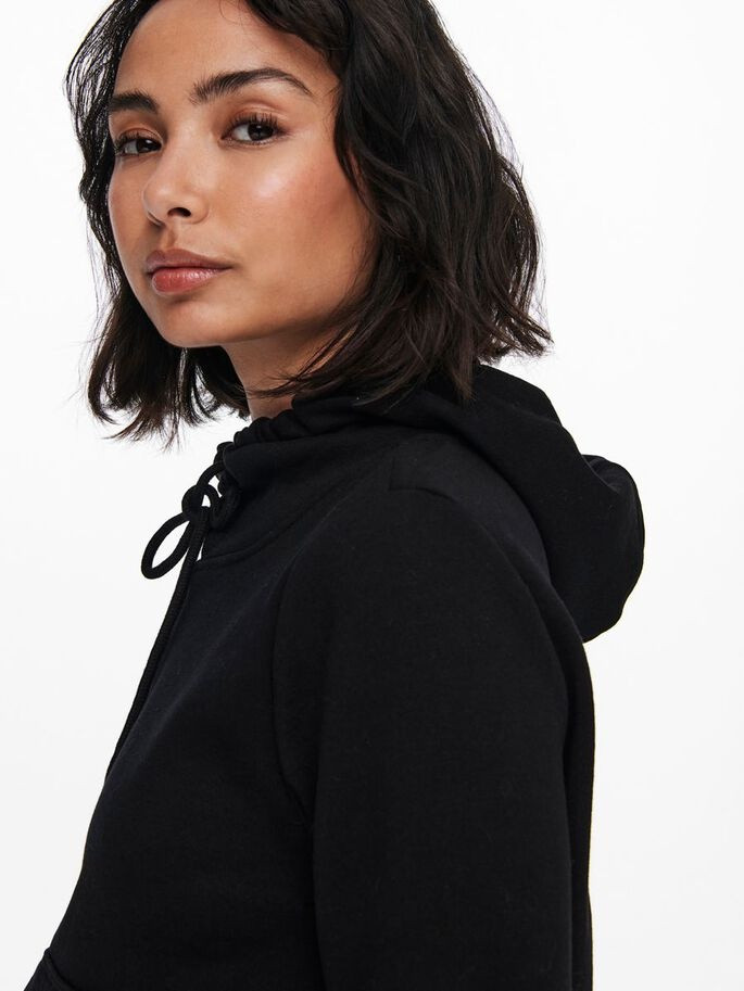 Толстовка ONLFEEL LIFE L/S ZIP HOOD SWT 15240765-Black ONLY L Чорний 15240765-Black