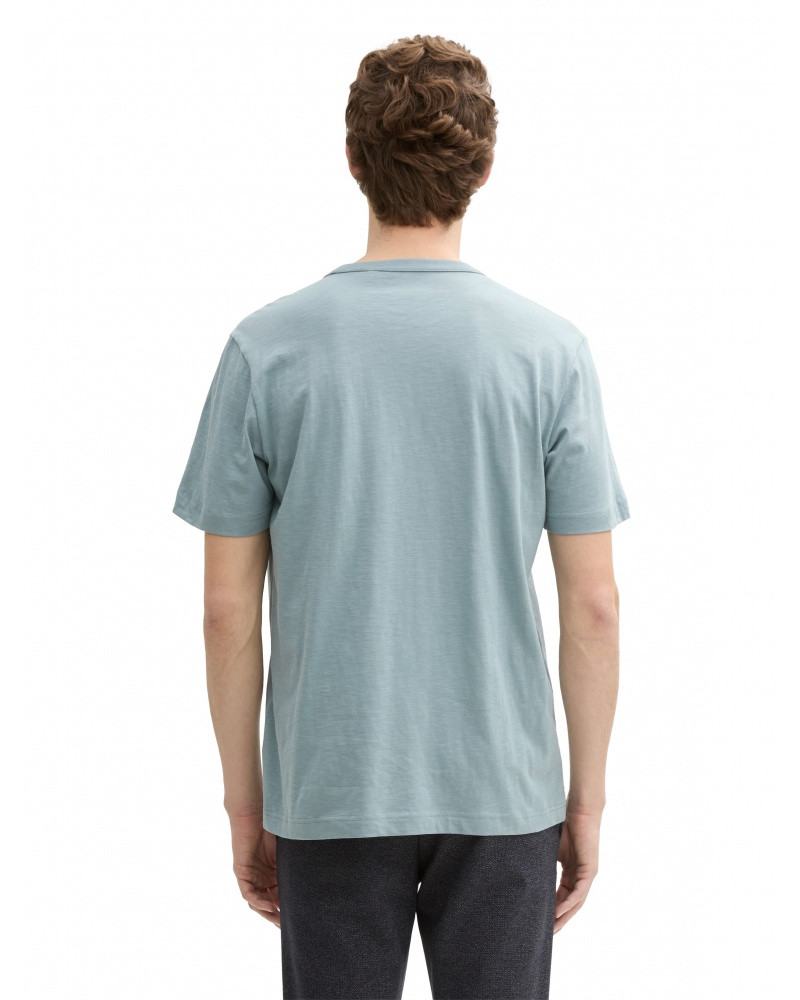 Футболка Basic cotton T-shirt 1045627-27475 Tom Tailor L Блакитний 1045627-27475