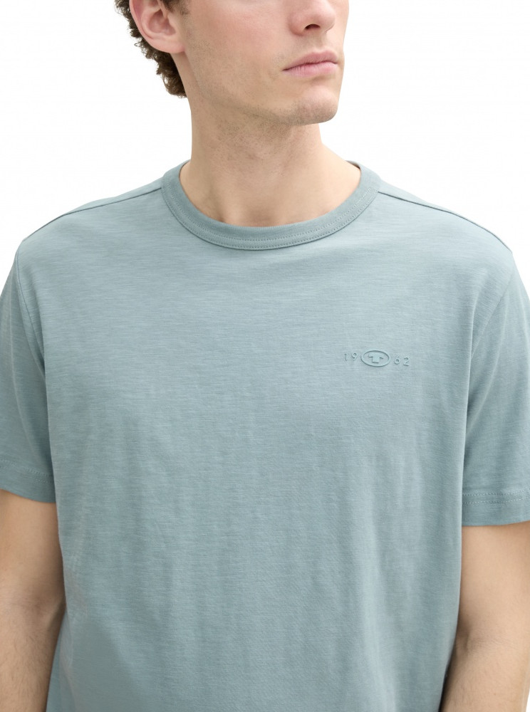Футболка Basic cotton T-shirt 1045627-27475 Tom Tailor L Блакитний 1045627-27475