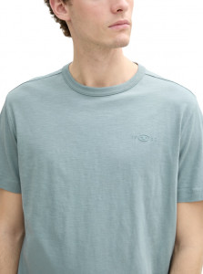 Футболка Basic cotton T-shirt 1045627-27475 Tom Tailor L Блакитний 1045627-27475