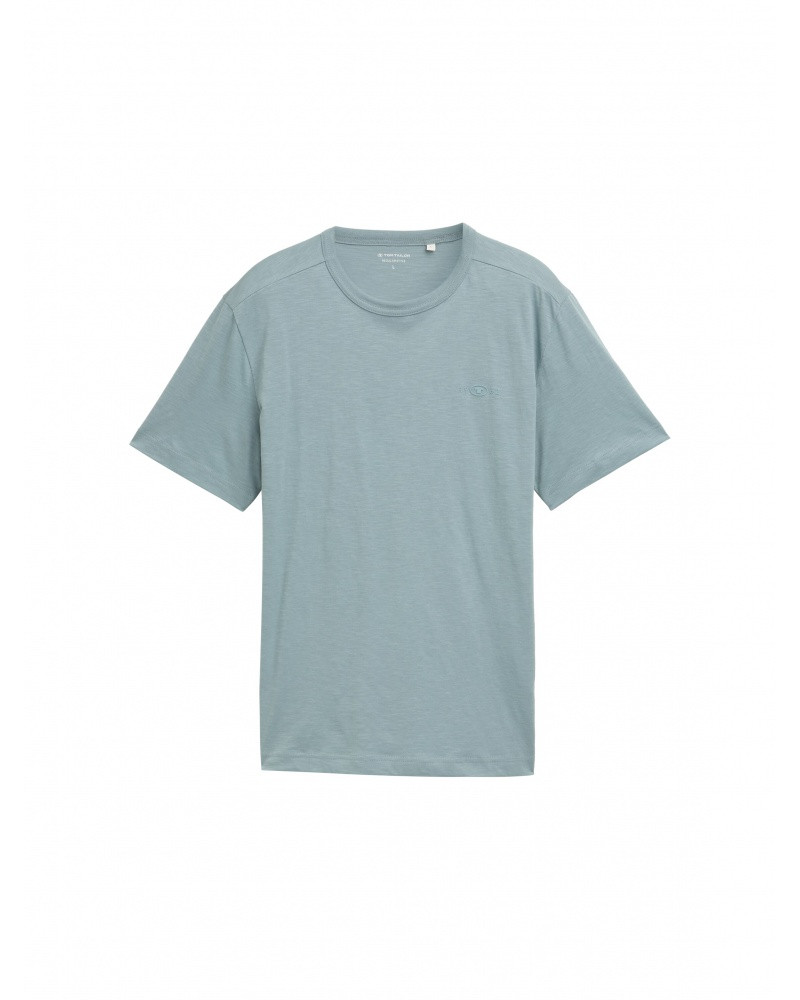 Футболка Basic cotton T-shirt 1045627-27475 Tom Tailor L Блакитний 1045627-27475