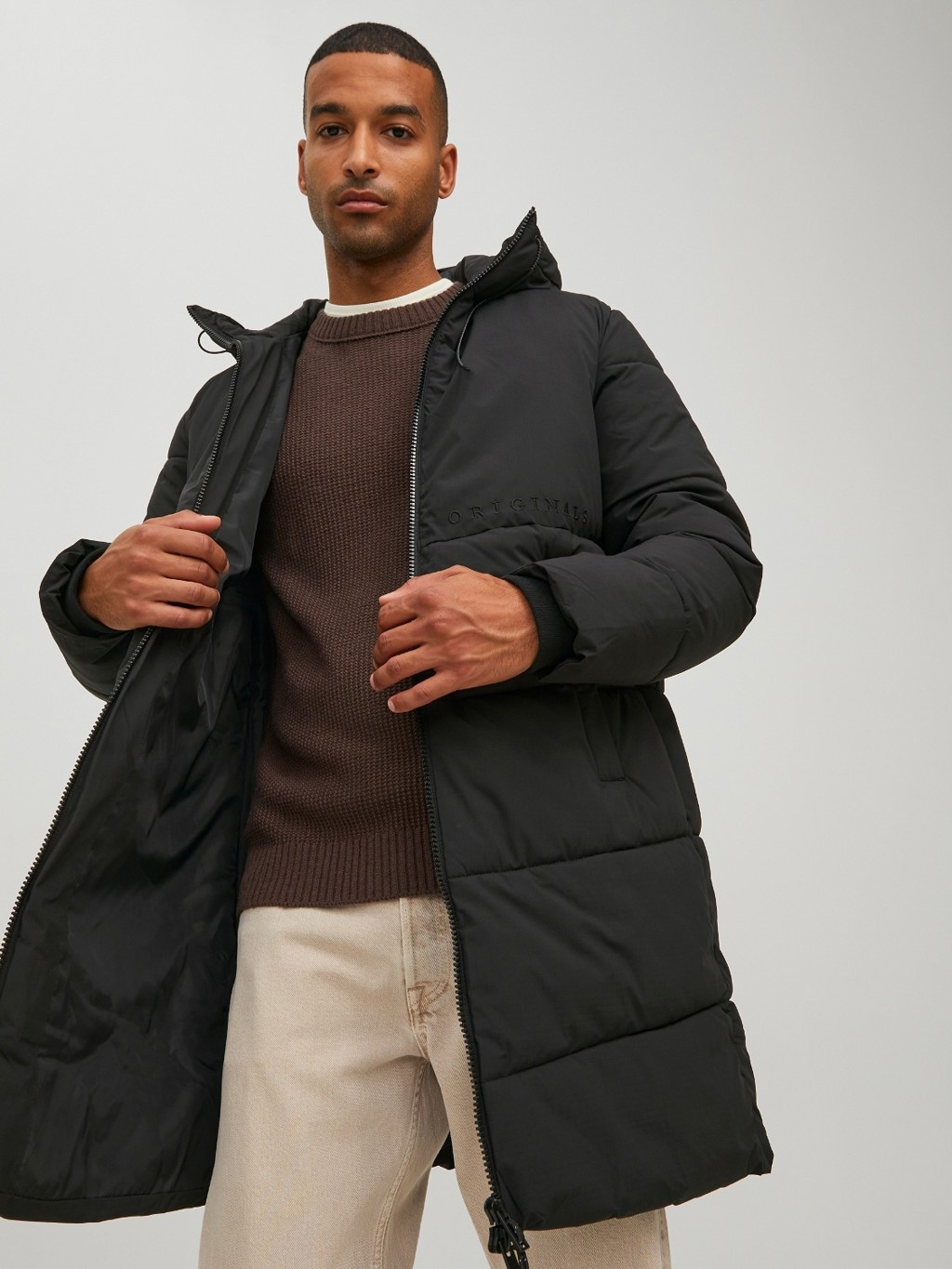 Куртка JORCOPENHAGEN LONG PUFFER LN 12215283-Black Jack&Jones L Чорний 12215283-Black