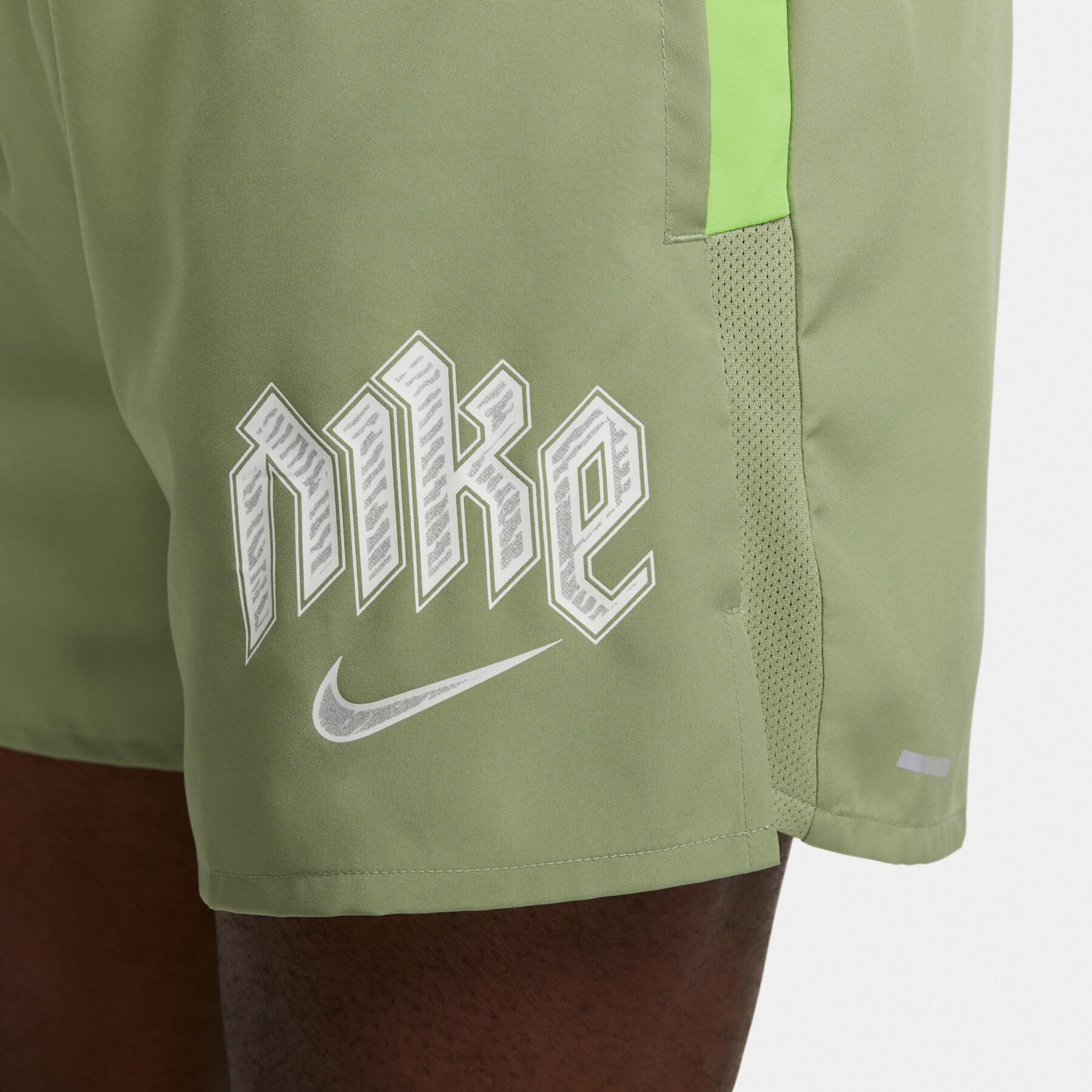 Шорти чоловічі Nike Dri-Fit Division Challenger 5 Brief-Lined Running Green DX0837-386