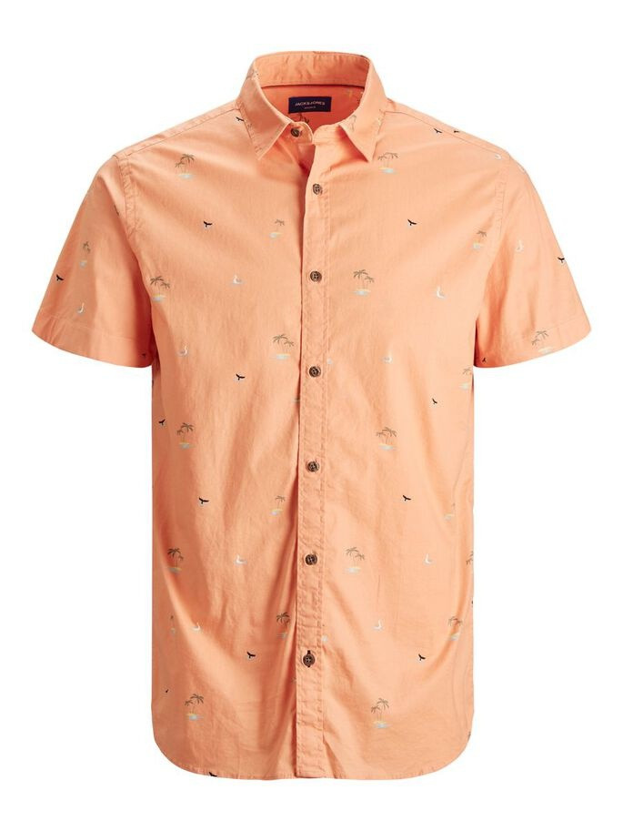 Сорочка JORPLAYA SHIRT SS 12187953 Shell Coral Jack&Jones L Кораловий 12187953ShellCoral
