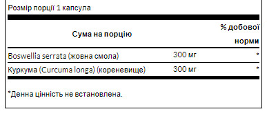 Капсули Full Spect Boswellia and Curcumin - 60 Caps 100-37-4856184-20