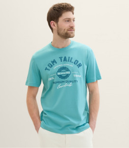 Футболка LOGO TEE MEN'S T-SHIRT 1037735ХХ35272 Tom Tailor L Блакитний 1037735ХХ35272