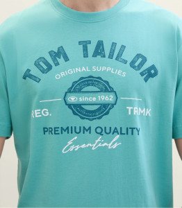 Футболка LOGO TEE MEN'S T-SHIRT 1037735ХХ35272 Tom Tailor L Блакитний 1037735ХХ35272