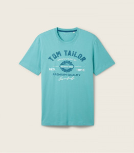 Футболка LOGO TEE MEN'S T-SHIRT 1037735ХХ35272 Tom Tailor L Блакитний 1037735ХХ35272