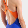 Купальник для дівчаток Arena PAINTING SWIMSUIT V BACK синій, помаранчевий 128 см (010744-830) 010744-830