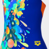 Купальник для дівчаток Arena PAINTING SWIMSUIT V BACK синій, помаранчевий 128 см (010744-830) 010744-830