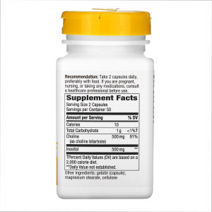 Капсули Choline & Inositol - 100 caps 2022-10-1076